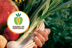 double up food bucks logo with fresh produce