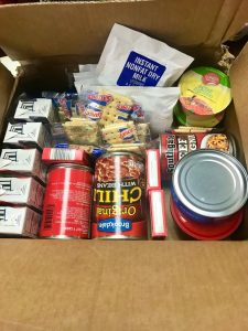 canned food from food drive